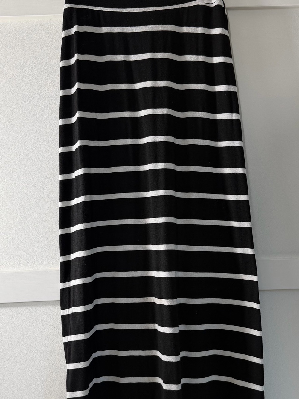 Promesa Black and White Striped Maxi Skirt - Size 2